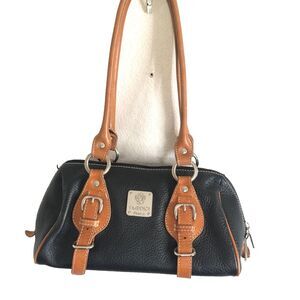 I Medici Firenze Pebbled Leather Barrel/Satchel Bag Italy